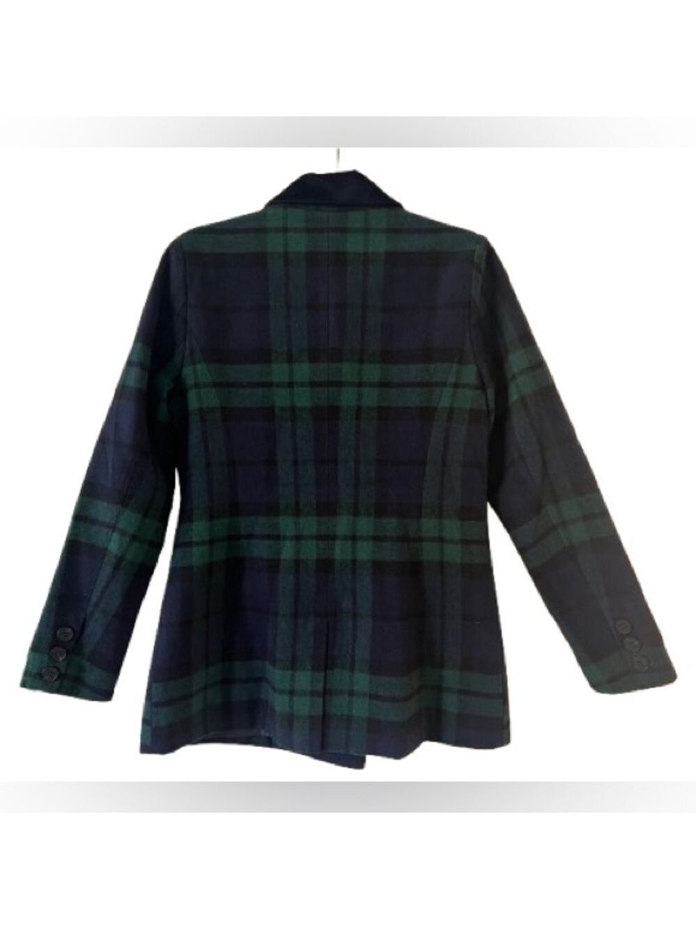 Avec Les Filles Black Watch Tartan Plaid Double Breasted Blazer Over Size Coat M - Picture 3 of 10